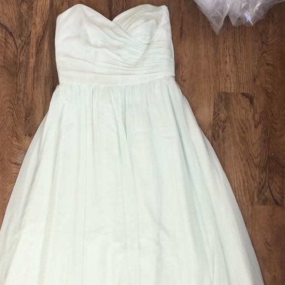 Alfred Angelo Mint Green Maxi Bridesmaid Women's Dress - Picture 8 of 15